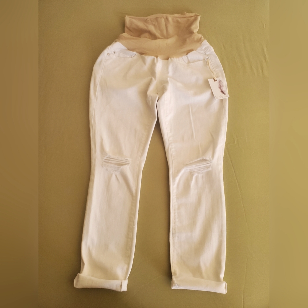 Jessica Simpson Maternity White Denim Size L